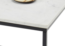 Beistelltisch >Samy< (B/H/T: 60x46x60 cm) in weißer Marmor, schwarz