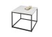 Beistelltisch >Samy< (B/H/T: 60x46x60 cm) in weißer Marmor, schwarz