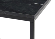 Beistelltisch >Samy< (B/H/T: 60x46x60 cm) in schwarzer Marmor, schwarz