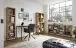 Schreibtisch >Hapur< (B/H/T: 140x79x60 cm) in Akazie massiv, schwarz