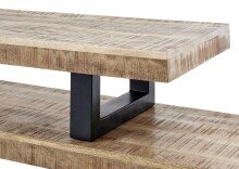 TV-Regal >Beed< (B/H/T: 140x45x40 cm) in Mango, schwarz - 140x45x40 (BxHxT)