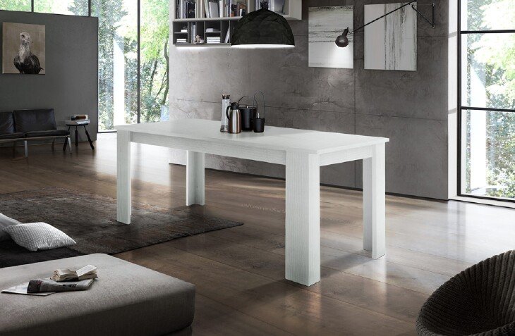 Esstisch >Jesolo< in Lärche Weiß - 140x75x90cm (BxHxT)