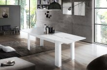 Esstisch >Jesolo< in Weiß Hochglanz - 120x75x90cm (BxHxT)