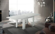 Esstisch >Jesolo< in Lärche Weiß - 90x75x90cm (BxHxT)