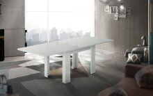 Esstisch >Jesolo< in Lärche Weiß - 90x75x90cm (BxHxT)