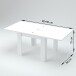 Esstisch >Jesolo< in Lärche Weiß - 90x75x90cm (BxHxT)