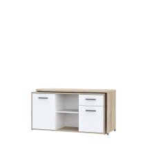 Beistellschrank >Alwernia< in Sonoma-Eiche - 144x74.1x50cm (BxHxT)
