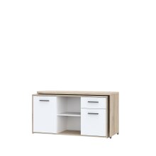 Beistellschrank >Alwernia< in Sonoma-Eiche - 144x74.1x50cm (BxHxT)