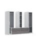 Drehtürenschrank >Lek< in Weiß - 269.7x210.5x60cm (BxHxT)