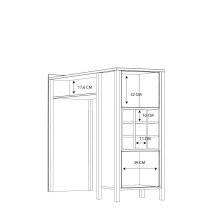 Bartisch >Hialeah< in Riviera Eiche - 151.5x120.3x49.2cm (BxHxT)