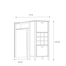 Bartisch >Hialeah< in Riviera Eiche - 151.5x120.3x49.2cm (BxHxT)
