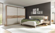 Bett >Carlynn< in Champagner - 306x100x208.2cm (BxHxT)