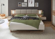 Bett >Carlynn< in Champagner - 306x100x208.2cm (BxHxT)