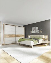 Bett >Carlynn< in Champagner - 306x100x208.2cm (BxHxT)