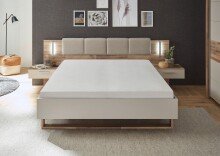 Bett >Carlynn< in Champagner - 306x100x208.2cm (BxHxT)