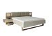 Bett >Carlynn< in Champagner - 306x100x208.2cm (BxHxT)