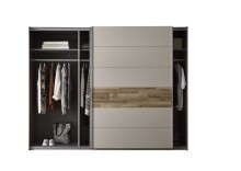 Komplettschlafzimmer >Carlynn< in Champagner - 306x100x208.2cm (BxHxT)