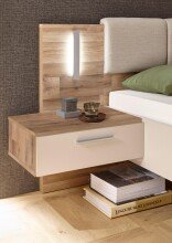 Komplettschlafzimmer >Carlynn< in Champagner - 306x100x208.2cm (BxHxT)