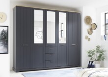 Drehtürenschrank >Edda< in Graphit -...