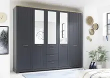 Drehtürenschrank >Edda< in Graphit -...