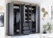 Drehtürenschrank >Edda< in Graphit - 266x226x59cm (BxHxT)