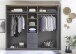 Drehtürenschrank >Edda< in Graphit - 266x226x59cm (BxHxT)