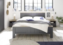 Bett >Edda< in Graphit - 319x101x210cm (BxHxT)