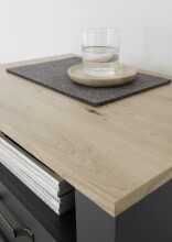 Bett >Edda< in Graphit - 319x101x210cm (BxHxT)