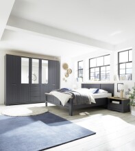Bett >Edda< in Graphit - 319x101x210cm (BxHxT)