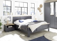 Bett >Edda< in Graphit - 319x101x210cm (BxHxT)