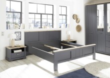 Bett >Edda< in Graphit - 319x101x210cm (BxHxT)