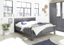 Bett >Edda< in Graphit - 319x101x210cm (BxHxT)