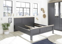 Bett >Edda< in Graphit - 319x101x210cm (BxHxT)