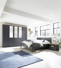 Bett >Edda< in Graphit - 319x101x210cm (BxHxT)