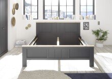 Bett >Edda< in Graphit - 319x101x210cm (BxHxT)