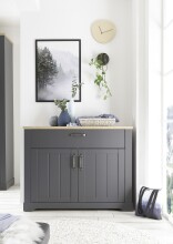Beistellschrank >Edda< in Graphit - 116x91x42cm...