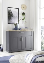 Beistellschrank >Edda< in Graphit - 116x91x42cm (BxHxT)