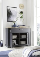 Beistellschrank >Edda< in Graphit - 116x91x42cm (BxHxT)