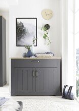 Beistellschrank >Edda< in Graphit - 116x91x42cm (BxHxT)