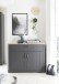 Beistellschrank >Edda< in Graphit - 116x91x42cm (BxHxT)