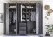 Komplettschlafzimmer >Edda< in Graphit
