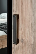 Dreh-/Schwebetürenschrank >Stockholm I< (B/H/T: 225x210x58 cm) in braun