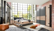 Dreh-/Schwebetürenschrank >Stockholm I< (B/H/T: 272x210x65 cm) in braun