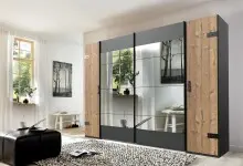 Dreh-/Schwebetürenschrank >Stockholm I<...