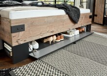 Bett >Stockholm I< (B/H/T: 189x96x210 cm) in braun...