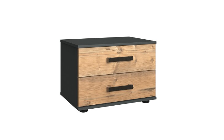 Nachtschrank >Stockholm I< (B/H/T: 52x40x38 cm) in braun - 52x40x38cm (BxHxT)