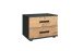 Nachtschrank >Stockholm I< (B/H/T: 52x40x38 cm) in braun - 52x40x38cm (BxHxT)
