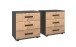 Nachtschrank >Stockholm I< (B/H/T: 52x58x38 cm) in braun - 52x58x38cm (BxHxT)