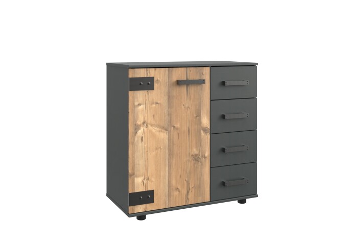 Nachtschrank >Stockholm I< (B/H/T: 52x58x38 cm) in braun - 52x58x38cm,  154,95 €