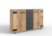Kombikommode >Stockholm I< (B/H/T: 130x83x41 cm) in braun - 130x83x41cm (BxHxT)